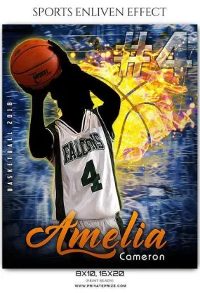 Amelia Cameron - Basketball Sports Enliven Effects Photography Template