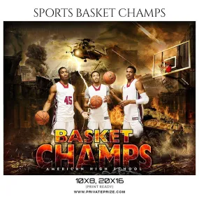 Basket Champs - Sports Themed  Photography Template