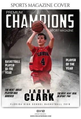 Basketball Sports Photography Magazine Cover