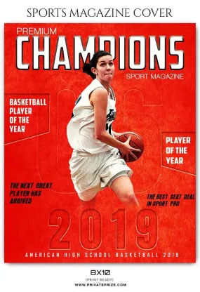 Basketball Sports Photography Magazine Cover