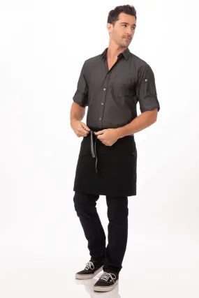 Berkeley Jet Black Half Bistro Apron