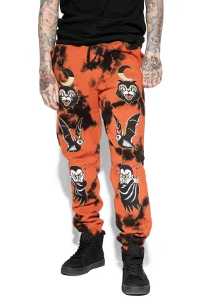 Moonlight - Orange Lightning Dye Joggers