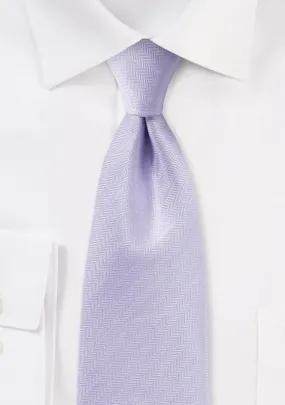 Sweet Lavender Herringbone Necktie